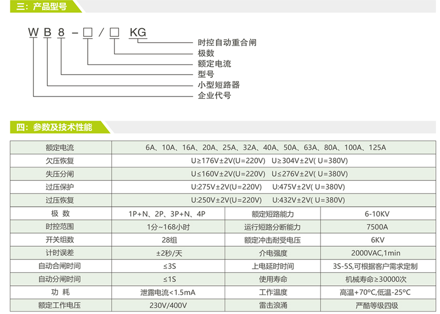 WB8-40/4KG時控自動重合閘